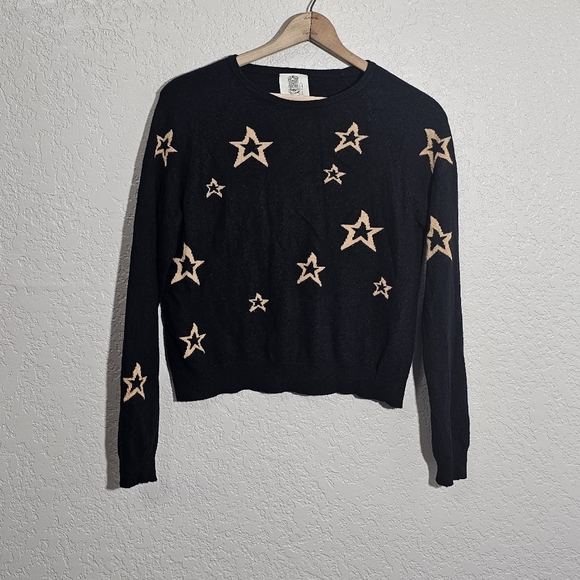 Anthro Lili's Closet Wool/Cashmere Blend Star Knit Sweater - Picture 1 of 4